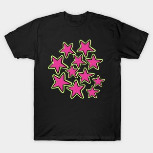Pink Neon Stars T-Shirt